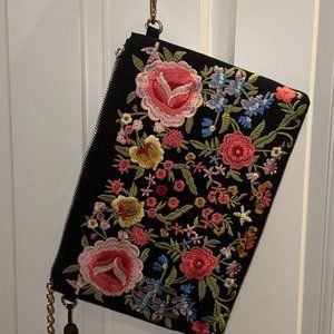 Never used fabric embroidered convertible purse